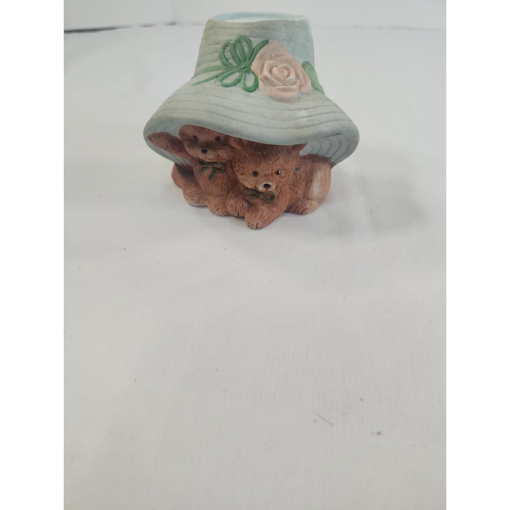 Porcelain Figurine Marked Japan Specialty Novelty York Teddy Bears Under‎ A Hat